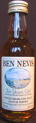 Ben Nevis
ten years aged
single highland malt scotch whisky
46%