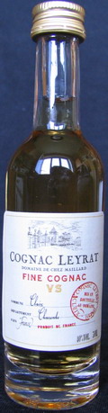 Cognac Leyrat
domaine de chez maillard
fine cognac
VS
commune - Claix
departement - Charente
pays - France
40%