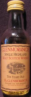 Glenmorangie
single highland
malt scotch whisky
ten years old
Distillery Coy, Tain, Ross-Shire
40%