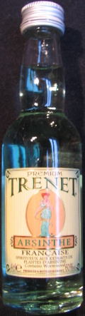 Absinthe
premium
Trenet
Francaise
spiritueux aux extraits de plantes d`absinthe
contains wormwood
60%