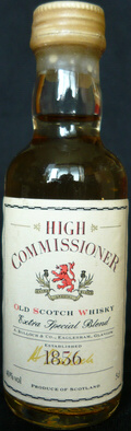 High Commissioner
established 1856
old scotch whisky
over 140 years of experience and craftsmanship
40%