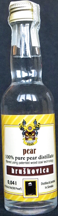 Hruškovica
Zizak
pear
100% pure pear distillate
filtered using patented wood coal technology
distilled & bottled in Slovakia
ovocný destilát
Fine Destillery Slovakia s.r.o., Veľké Zálužie
45%