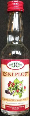 Lesní plody
Kácovka ovocný lihovar
jemný destilát z lesních plodů
distilled and bottled by Kácovka
45%