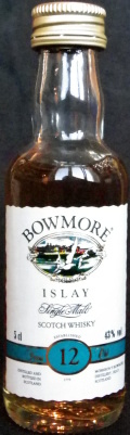 Bowmore
Islay
Single Malt Scotch Whisky
established 1779
years 12 old
distilled and bottled in Scotland
Morrison`s Bowmore Distillery, Islay, Scotland
43%