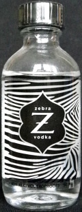 Zebra Z vodka
produced and bottled by Zebra Spirits, Lakewood, Co
distilled from grain
40%