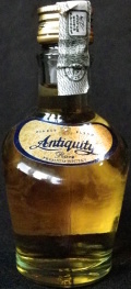 Antiquity
finest blend
Rare
premium whisky
for sale in Karnataka only
distilled, blended and bottled
in the excise bonded warehouse by
United Spirits Ltd. : Unit Hospet
Karnataka
Bangalore
produce of India
Estd 1886
Shaw Wallace
42,8%
(60ml)