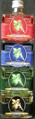 Absinth
Green Fairy
Red - Blue - Gold
35 mg/kg thujone
produced in Czech Republic
Likérka Petra Skalická, Pletený Újezd
72%-79%