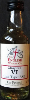 The English Whisky Co.
Chapter
VI
Cask Type: ASB
Un-Peated
Limited edition
Single Malt Whisky
St. George`s Distillery
Roudham, Norfolk
46%