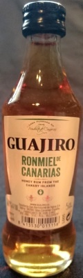 Guajiro
casa fundada en 1948
Product of Canarias
Ronmiel de Canarias
Honey Rum from The Canary Islands
Destilerias San Bartolomé de Tejína, s.a., Islas Canarias, España
Fabricante de Ron
30%