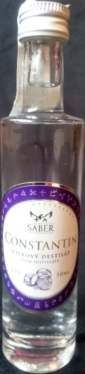 Slivkový destilát
plum distillate
Saber Distillery
Saber
Constantin
odroda: Lepotica
výrobca: Beáta Janštová, Saber sro. Slovakia
42%