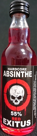 Hardcore
Absinthe
Red
Exitus
Original Absinthe RED Exitus
Spirituose mit Farbstoff
Produced by Cannax, Speyer, Germany
55%
