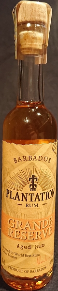 Grande Reserve
Grand terroir
Barbados
Plantation
Rum
Aged Rum
Blended by World Best Rum Cellar Master Alexandre Gabriel
Product of Barbados
40%
(10cl)