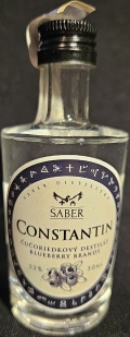 Čučoriedkový destilát
Blueberry brandy
Saber Distillery
Saber
Constantin
odroda: Elizabeth (Kanadská)
výrobca: Beáta Janštová, Saber sro. Slovakia
52%