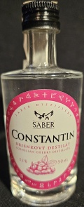 Drienkový destilát
Cornelian cherry distillate
Saber Distillery
Saber
Constantin
odroda: Williams
výrobca: Beáta Janštová, Saber sro. Slovakia
52%