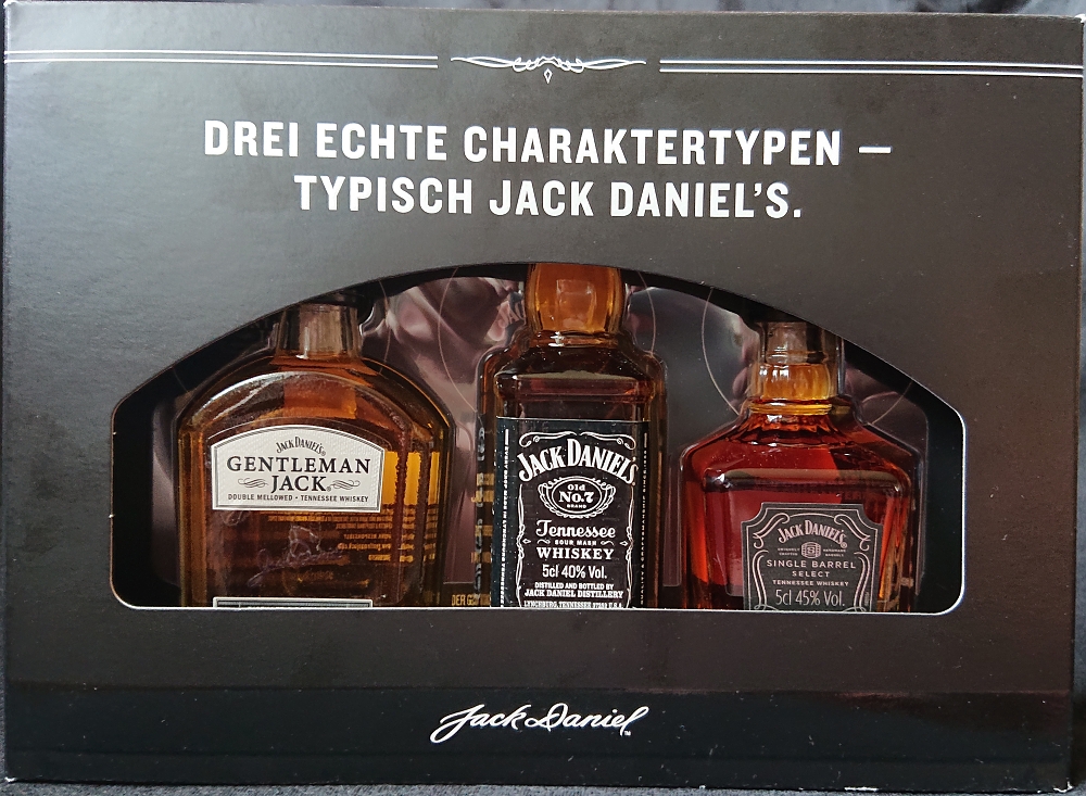 Jack Daniel`s
Drei echte charaktertypen - typisch Jack Daniel`s
Gentleman Jack
Old No. 7 brand
Single barrel select tennessee whiskey